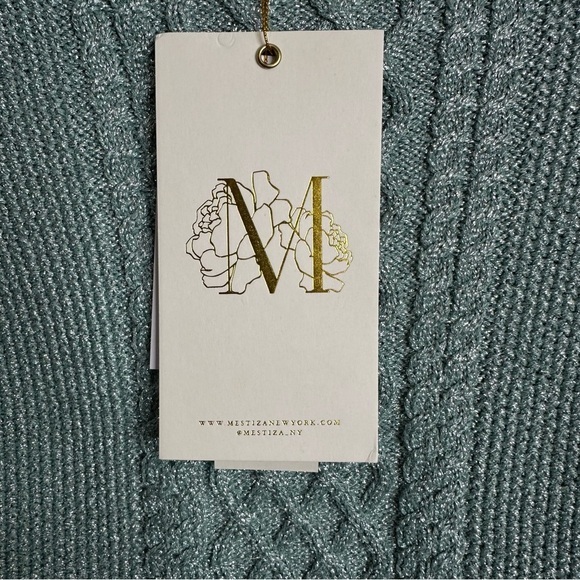 Mestiza New York Enya Sweater short sleeve cable knit top XS - Picture 5 of 10